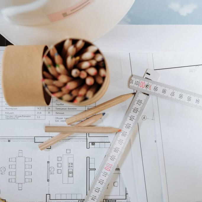 ejemplo de planos simbolizando entrega de trabajo